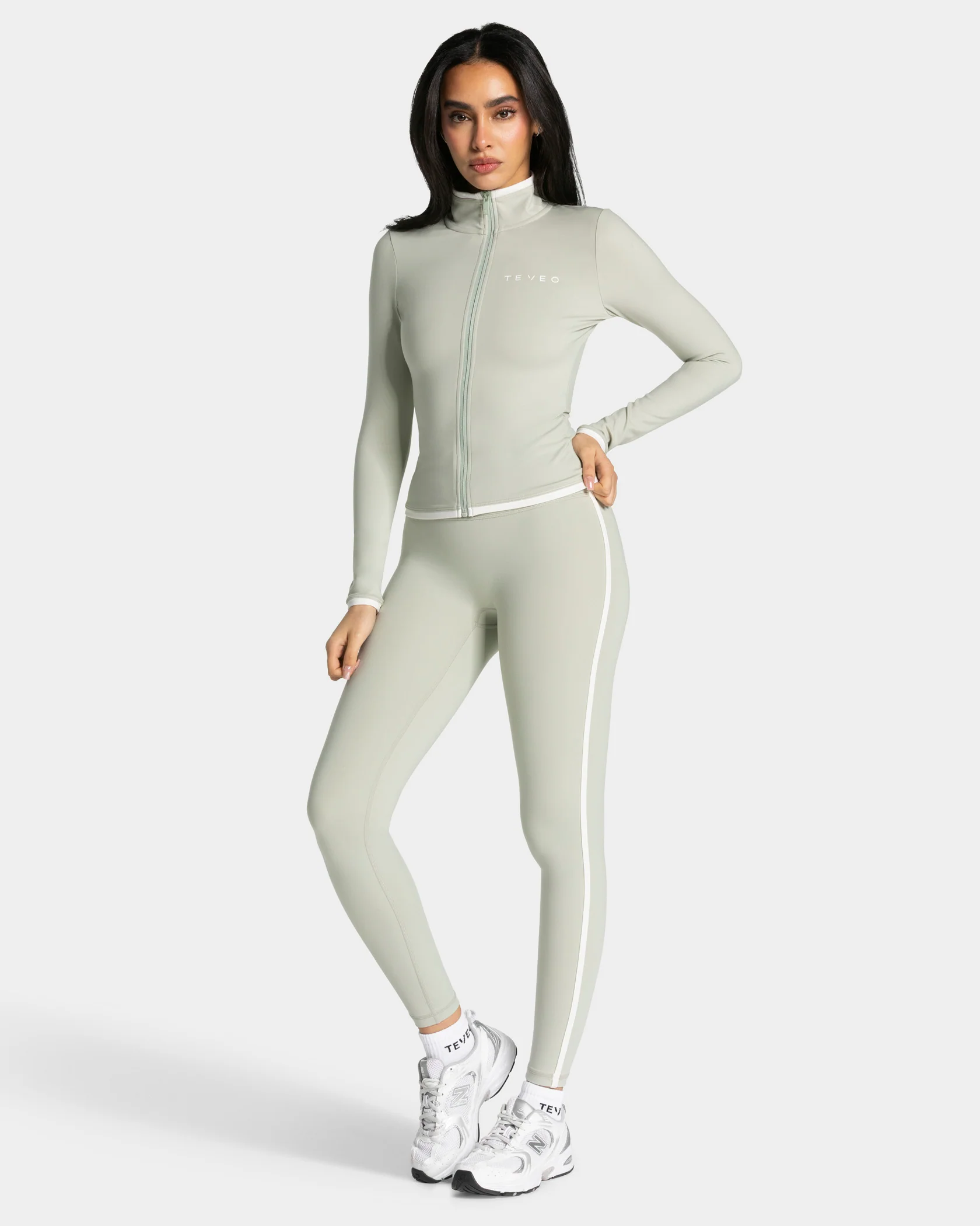 Soft Shaping Zip Jacke "Pistachio" - Image 3