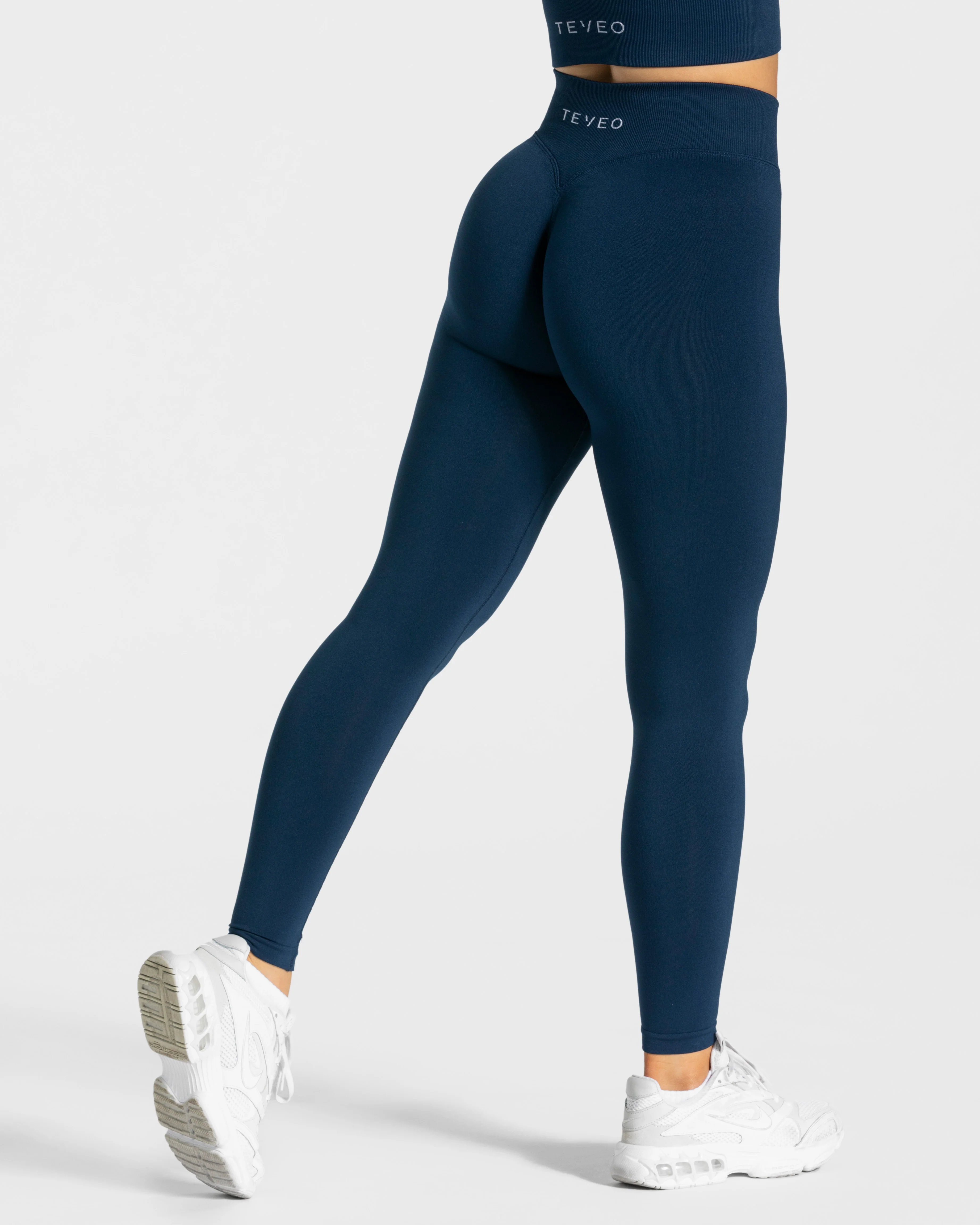 Statement Scrunch Leggings "Dunkelblau" - Image 2