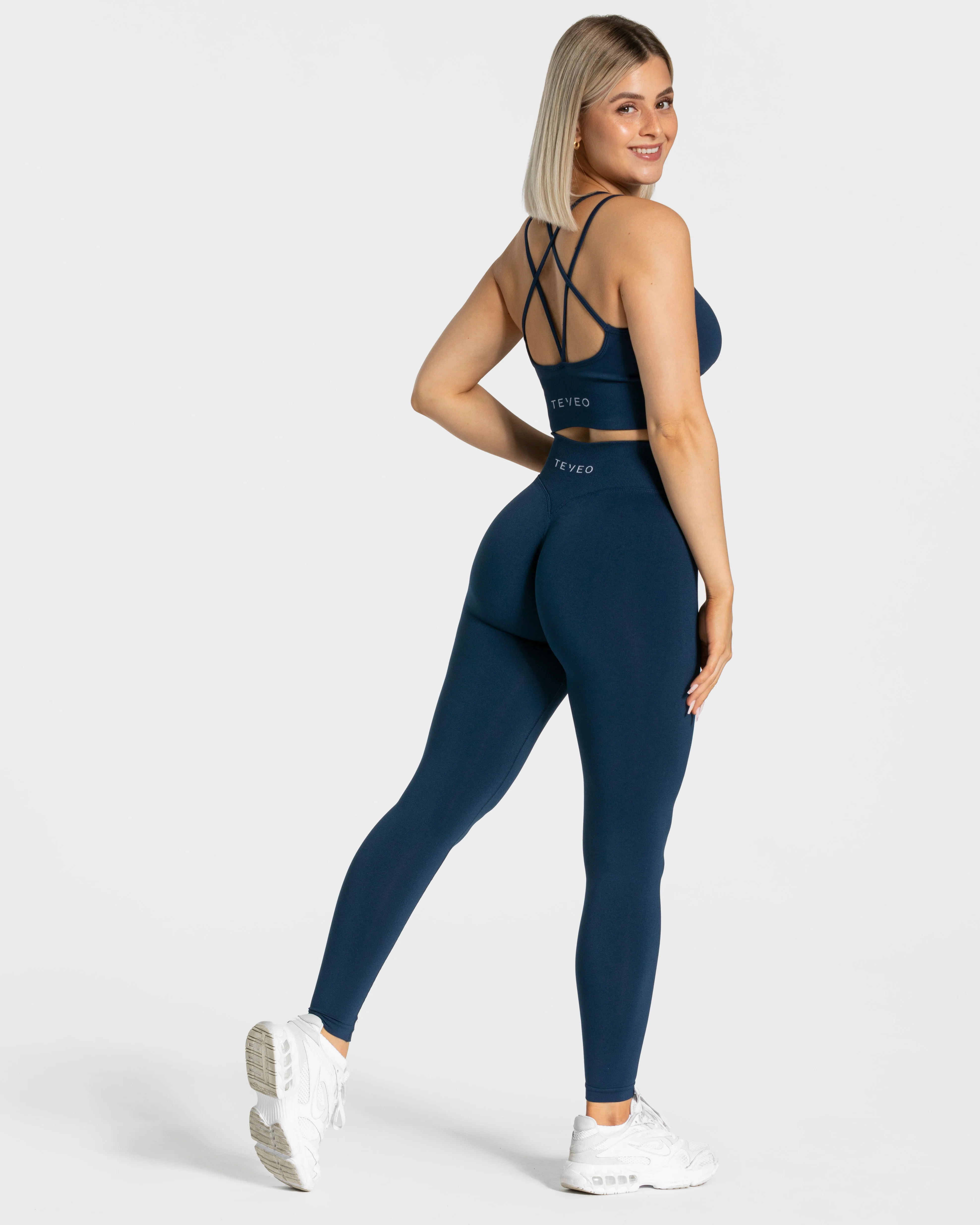 Statement Scrunch Leggings "Dunkelblau" - Image 5