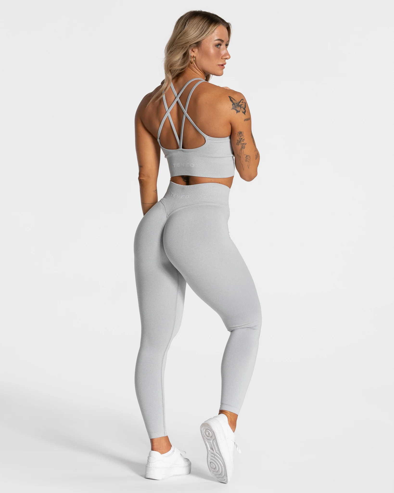 Statement Scrunch Leggings "Hellgrau" - Image 5