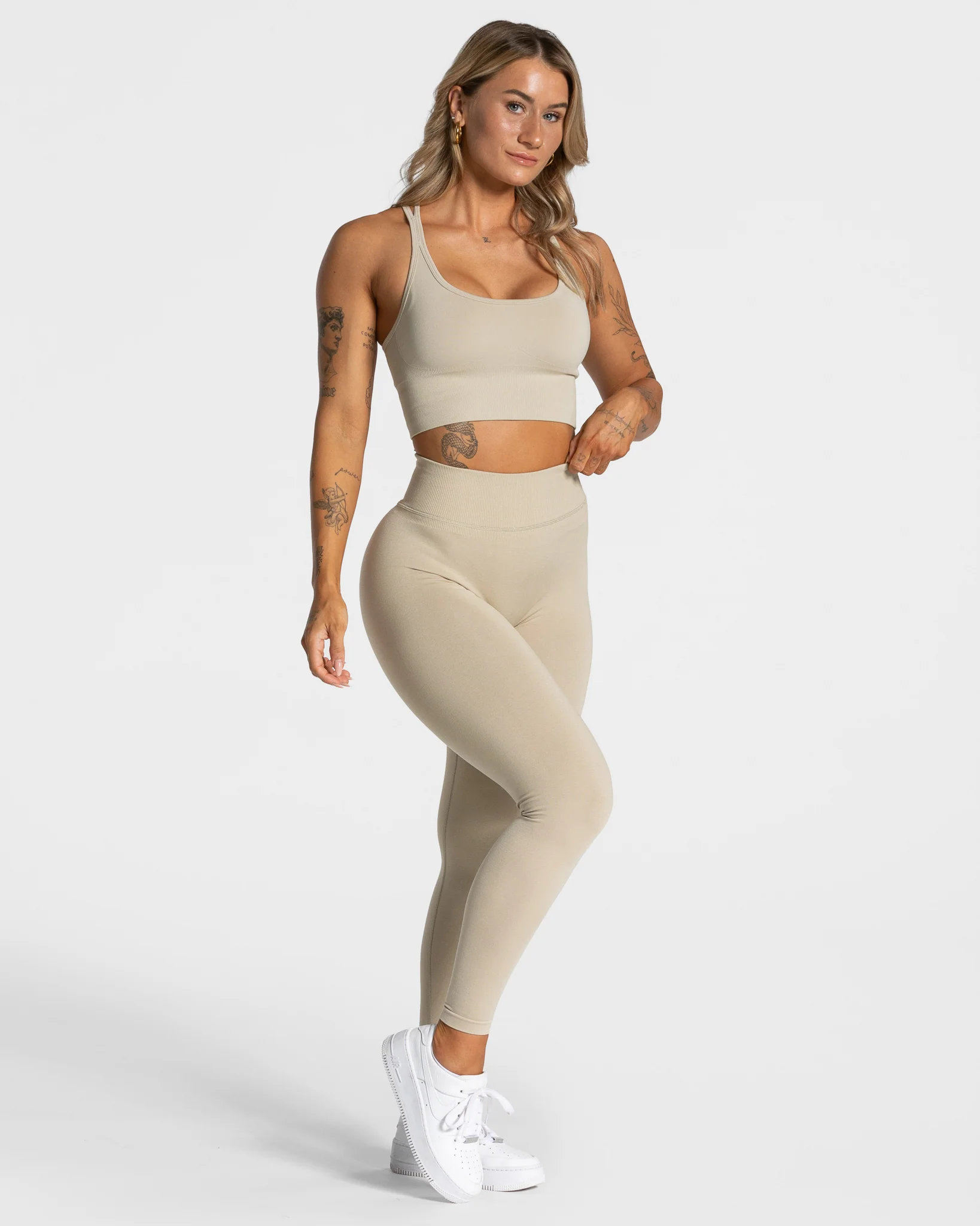 Statement Scrunch Leggings "Sand" - Image 3