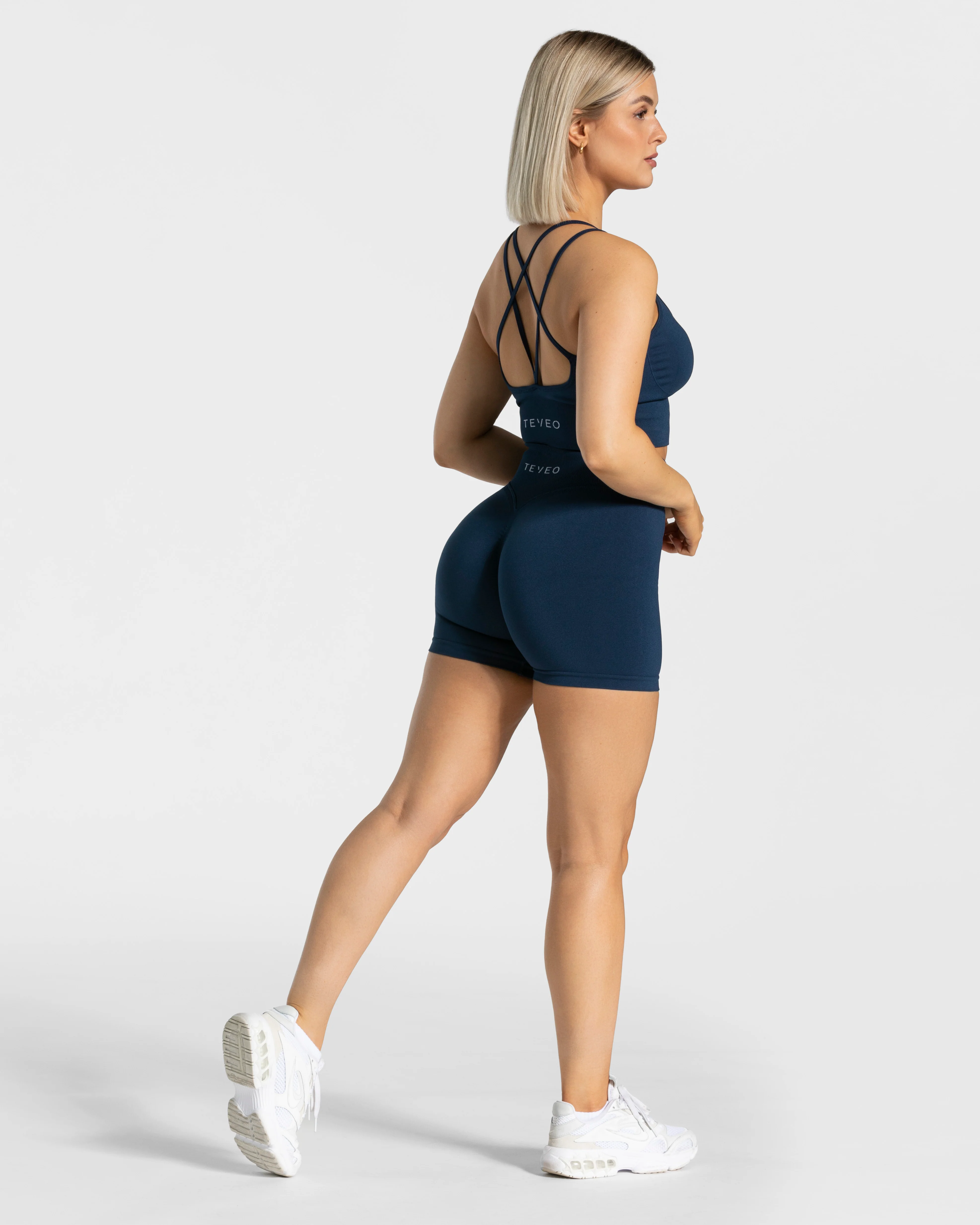 Statement Scrunch Shorts "Dunkelblau" - Image 5