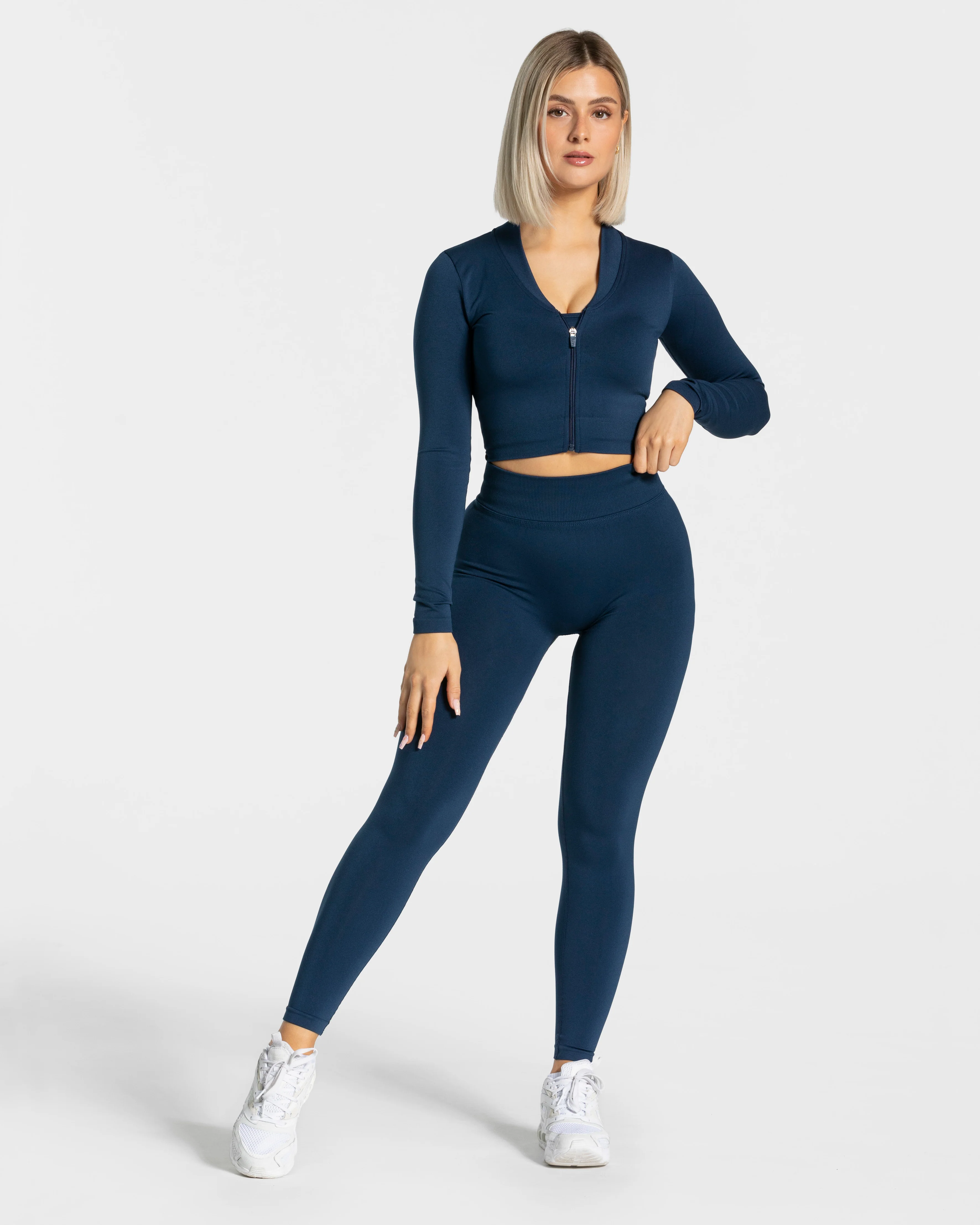 Statement Zip Jacke "Dunkelblau" - Image 3