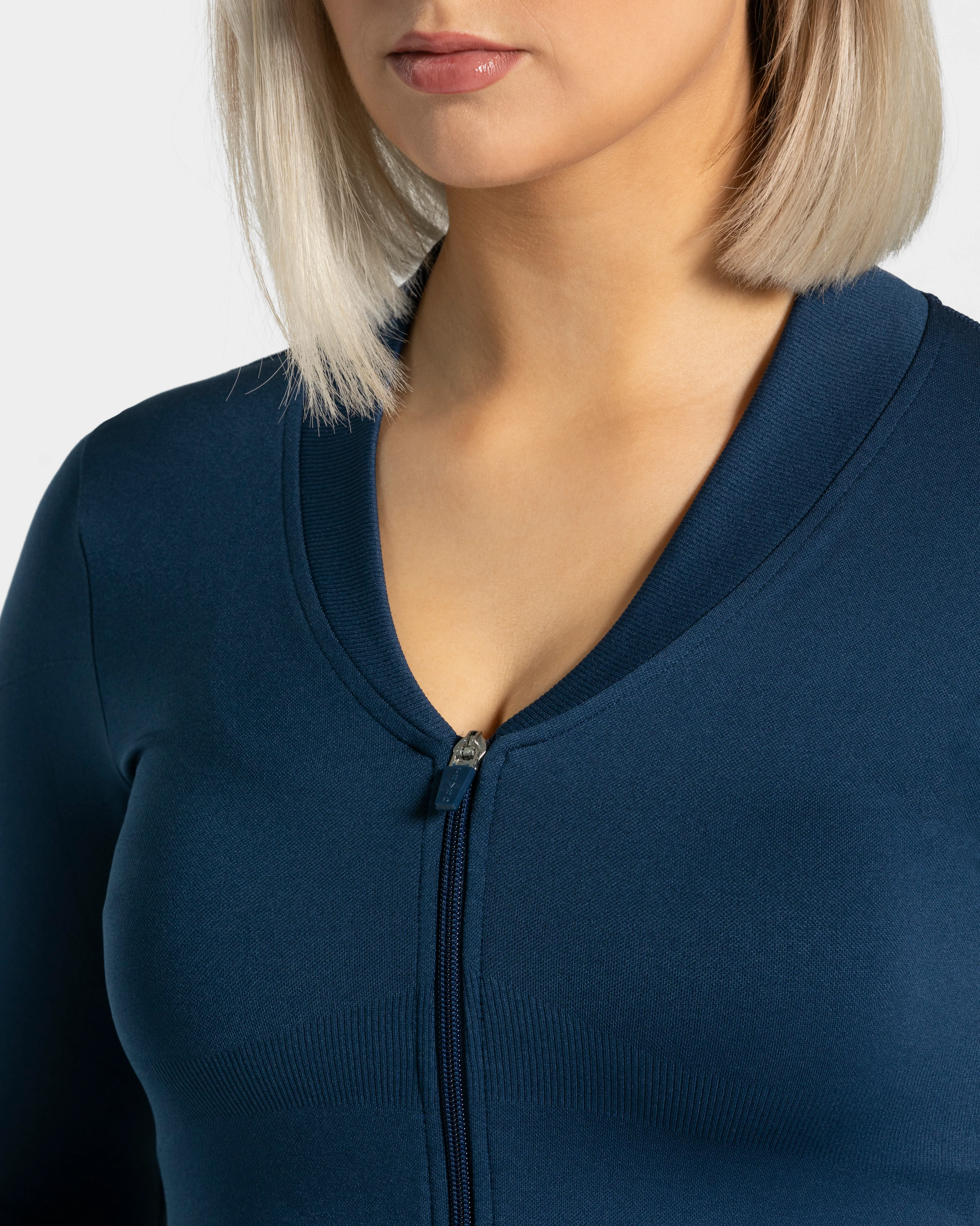 Statement Zip Jacke "Dunkelblau" - Image 4