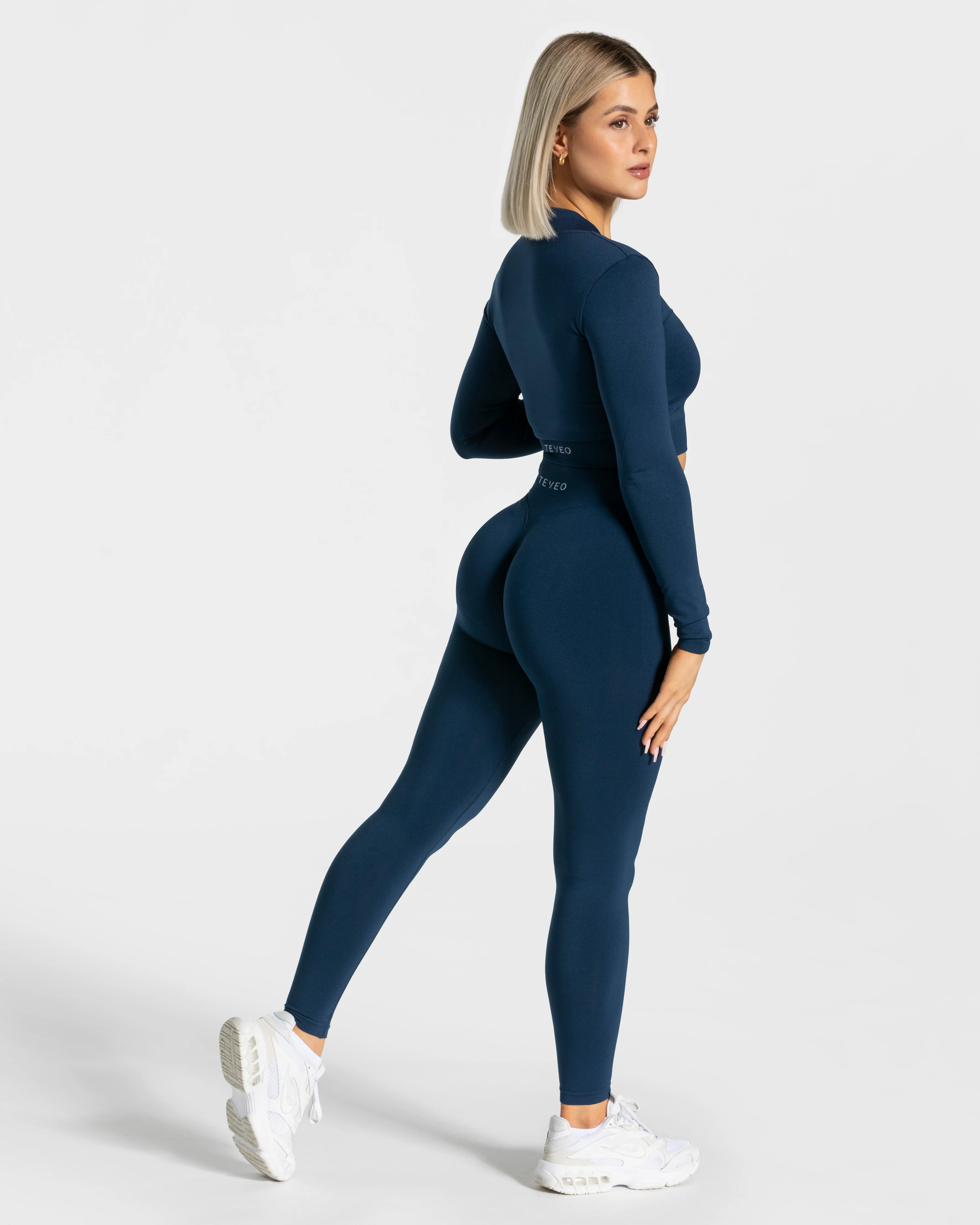 Statement Zip Jacke "Dunkelblau" - Image 5