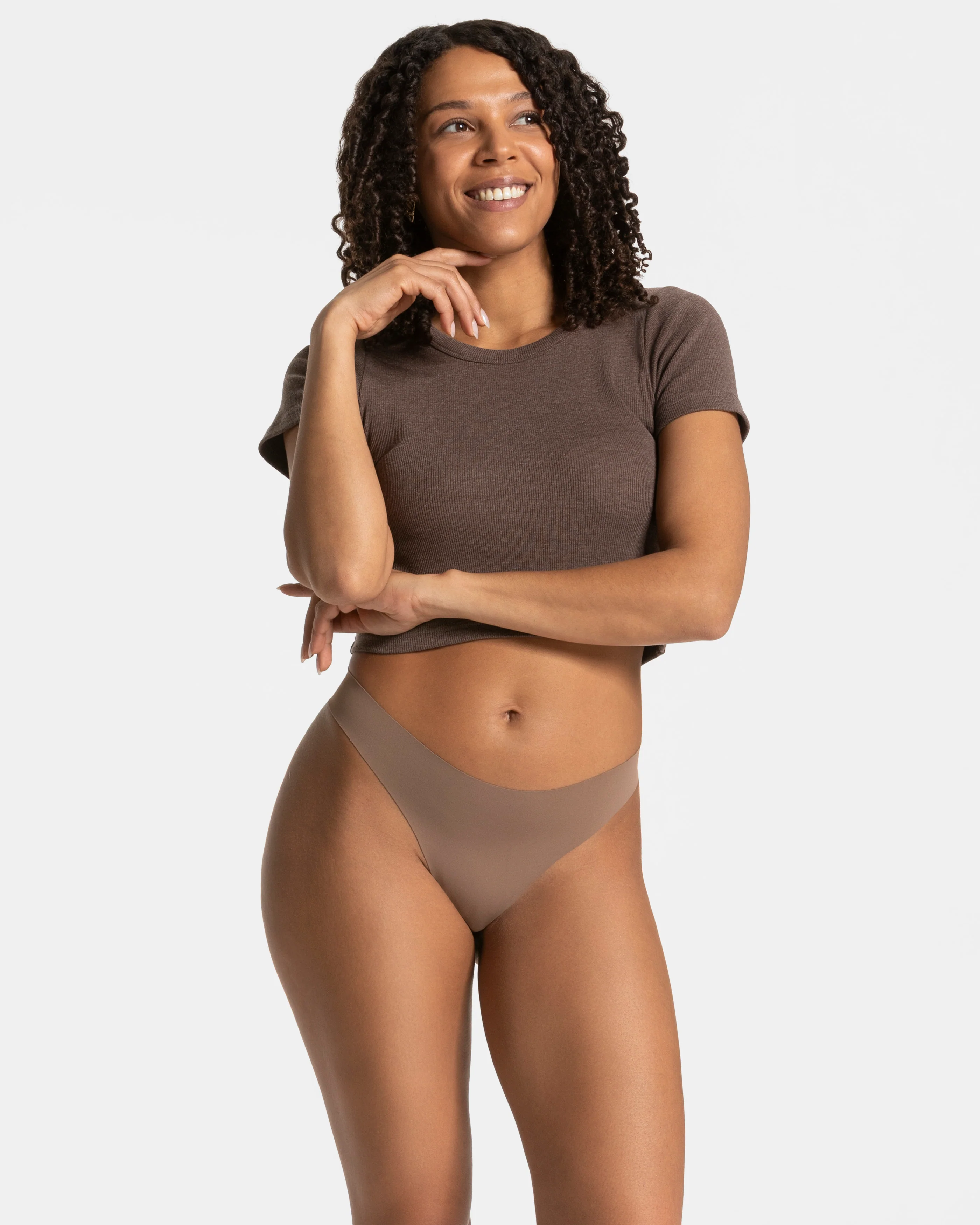 Seamless Padded Tanga (5er-Pack) "Kakao" - Image 3