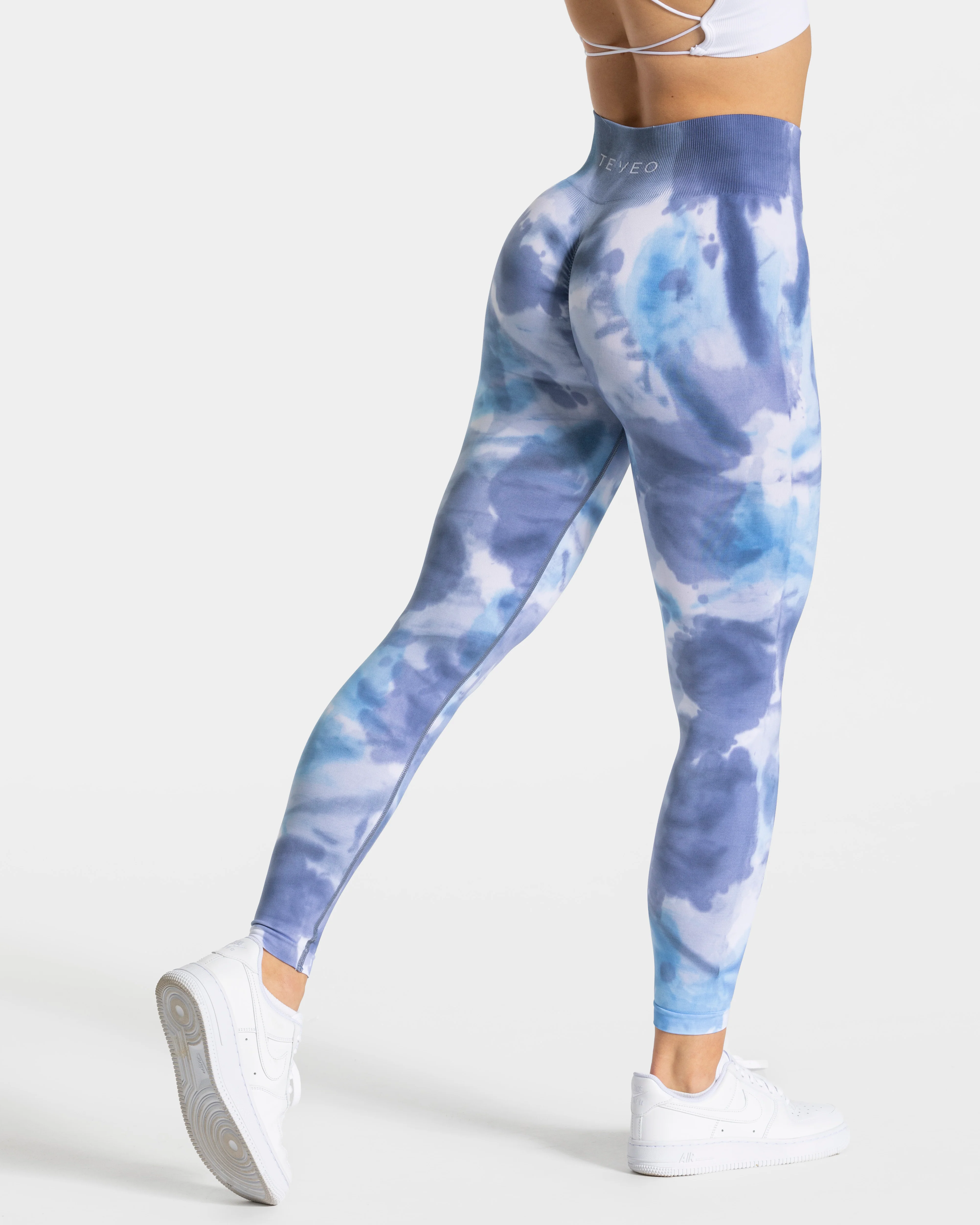 Tie Dye Scrunch Leggings "Ocean" - Image 2