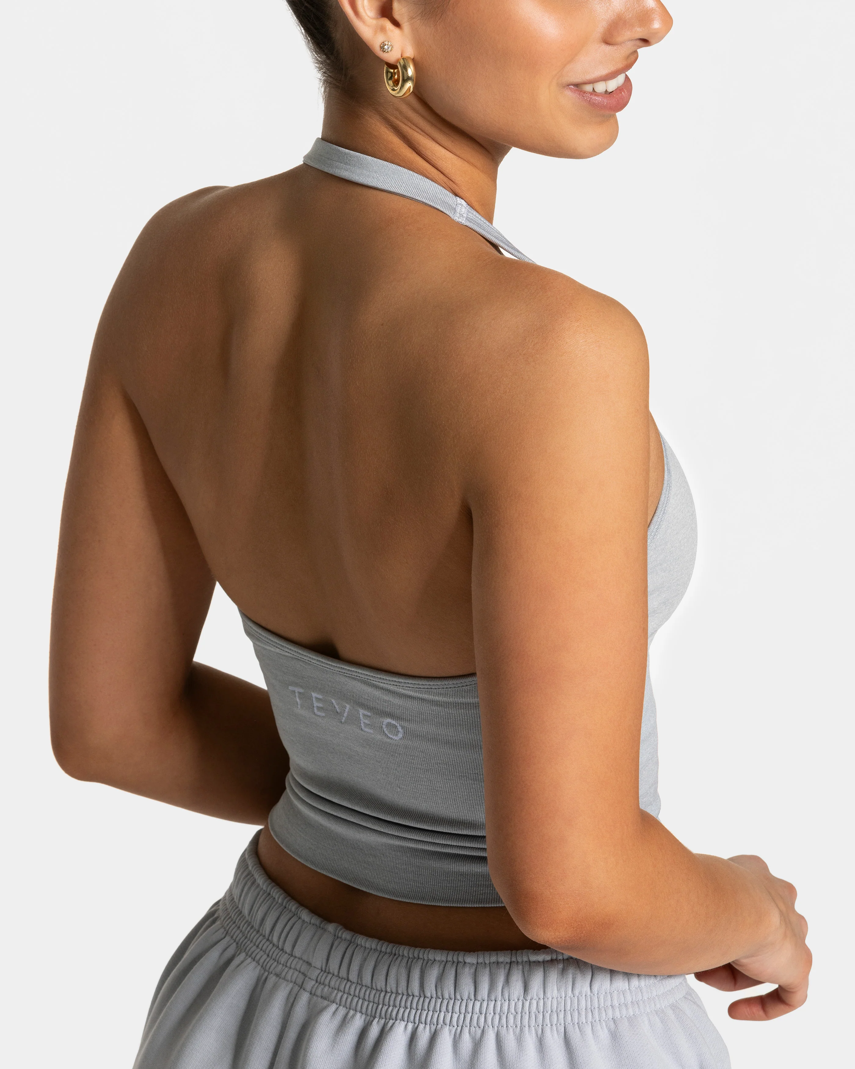 Timeless Pro Neckholder Top  "Hellgrau" - Image 4