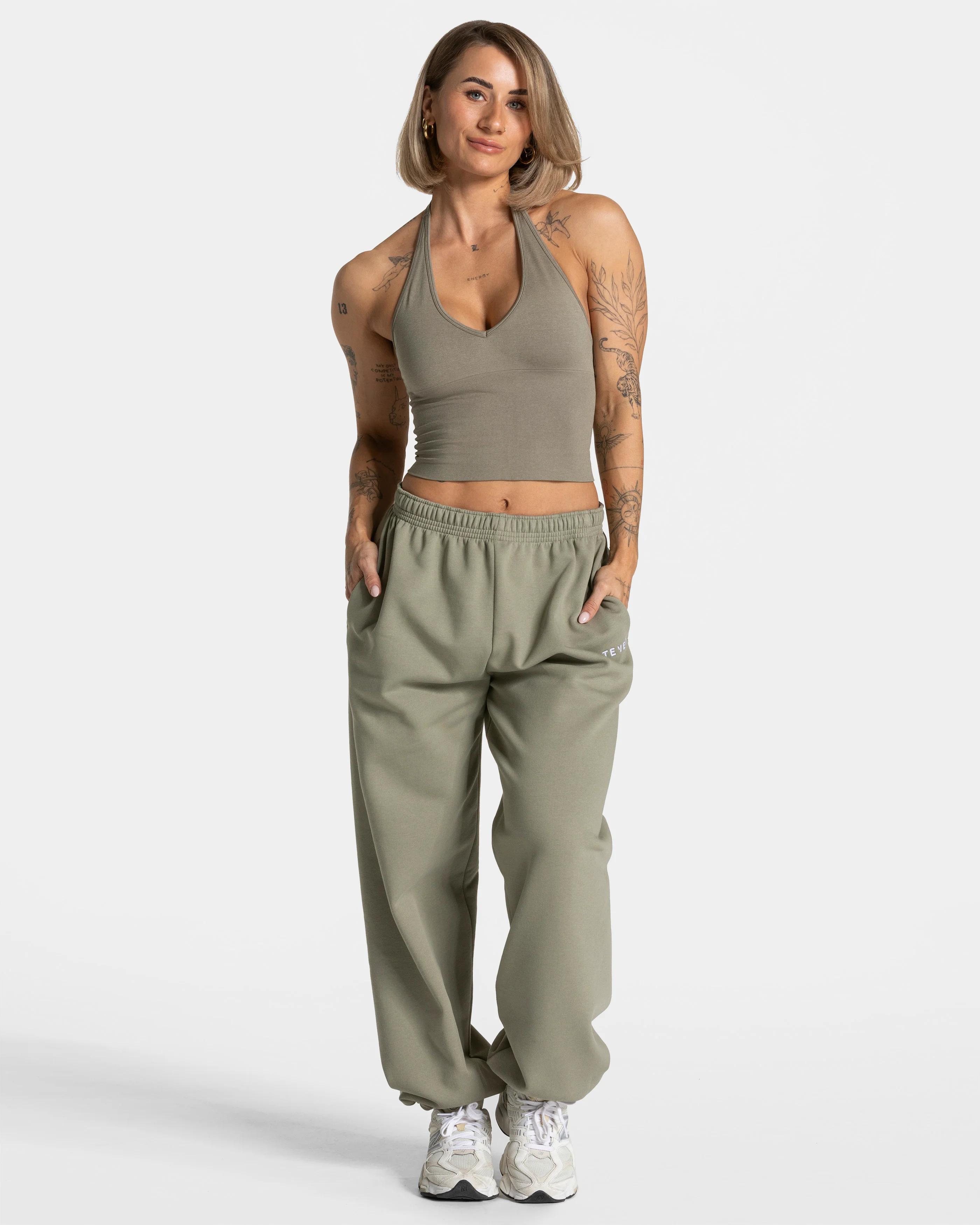 Timeless Pro Neckholder Top  "Khaki" - Image 3