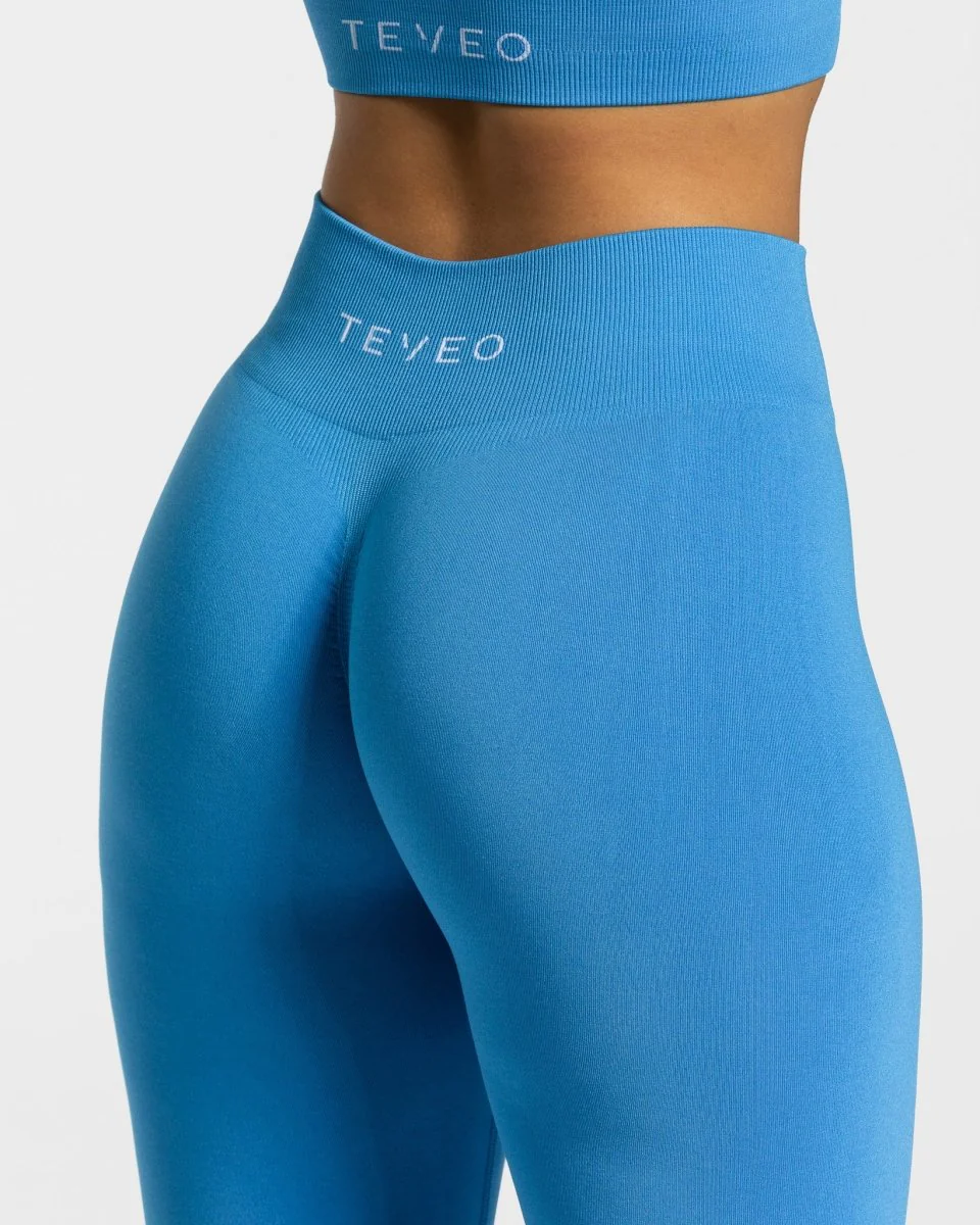 Timeless Scrunch Leggings "Sommerblau" - Image 4