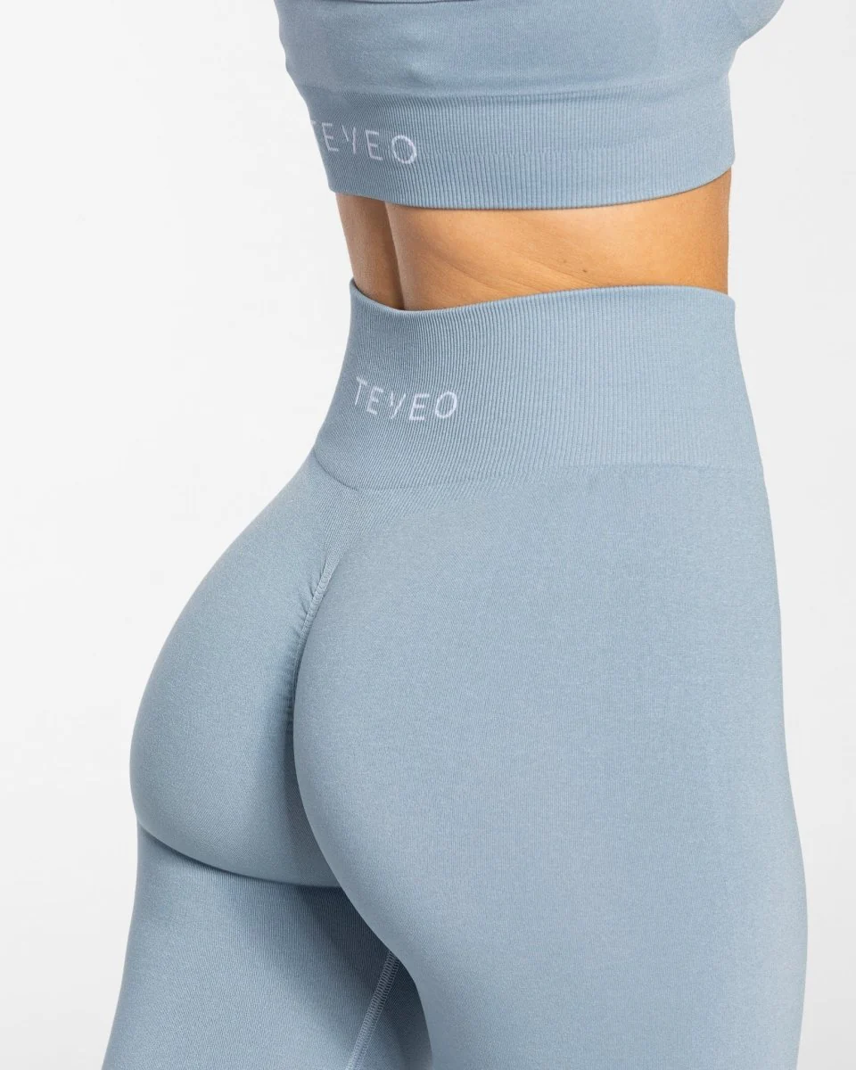 Timeless Scrunch Leggings "Stahlblau" - Image 4