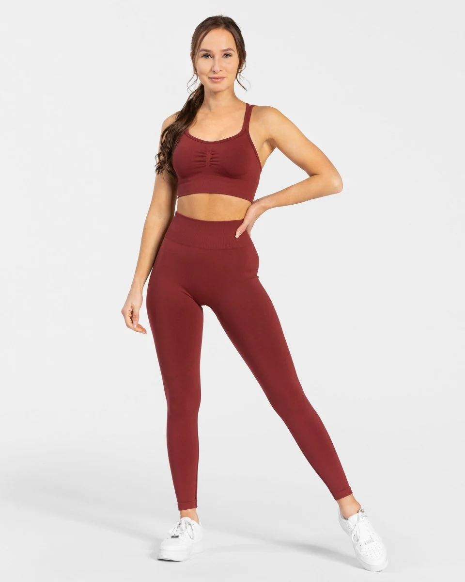 Timeless Scrunch Leggings "Weinrot" - Image 3