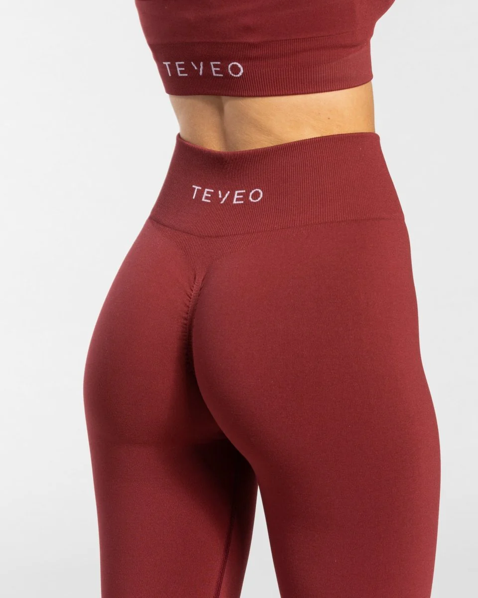 Timeless Scrunch Leggings "Weinrot" - Image 4