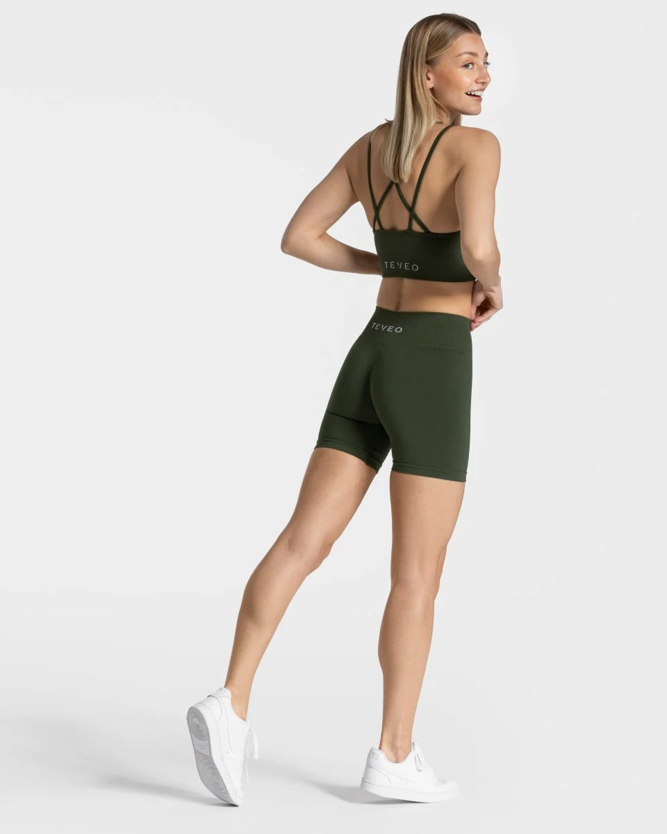 Timeless Scrunch Shorts "Khaki" - Image 3