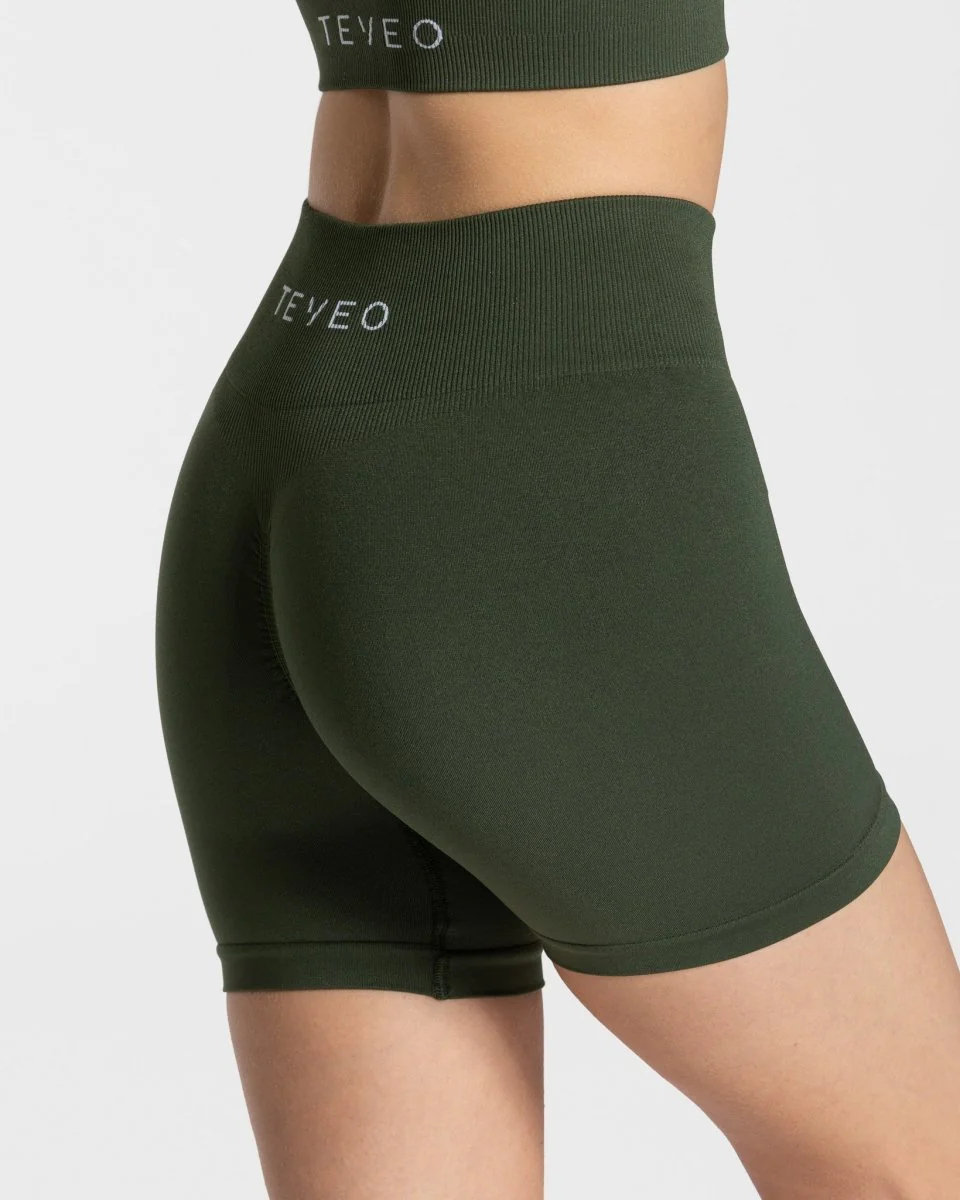 Timeless Scrunch Shorts "Khaki" - Image 4