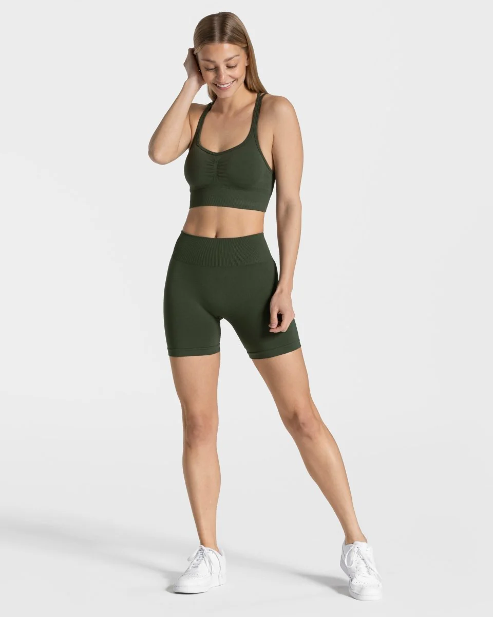 Timeless Scrunch Shorts "Khaki" - Image 5